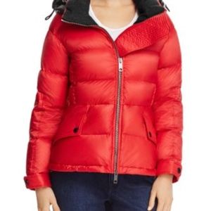 burberry red puffer jacket